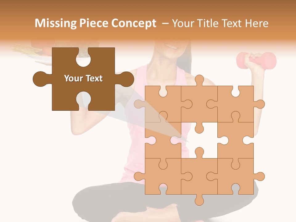 White Plate Happy PowerPoint Template