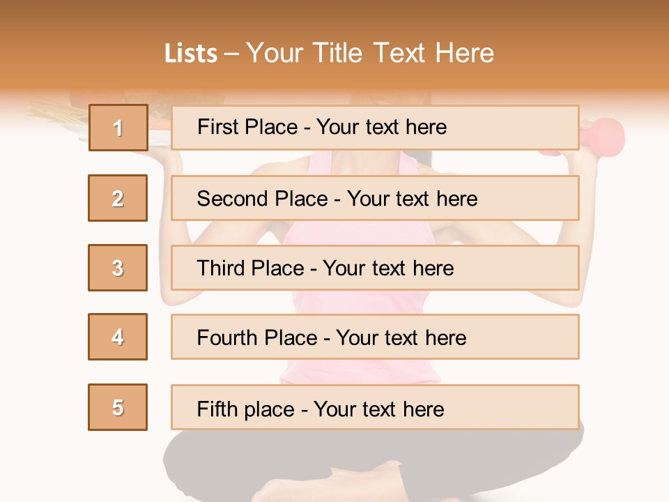 White Plate Happy PowerPoint Template