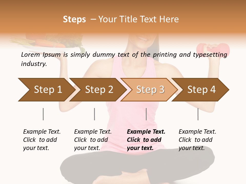 White Plate Happy PowerPoint Template
