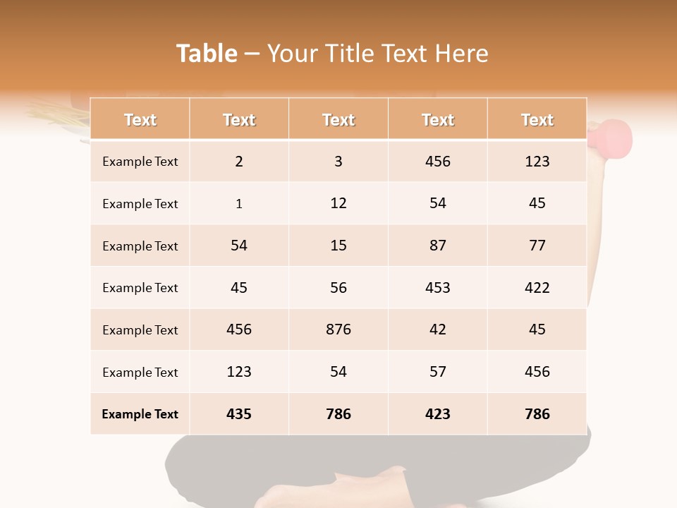 White Plate Happy PowerPoint Template