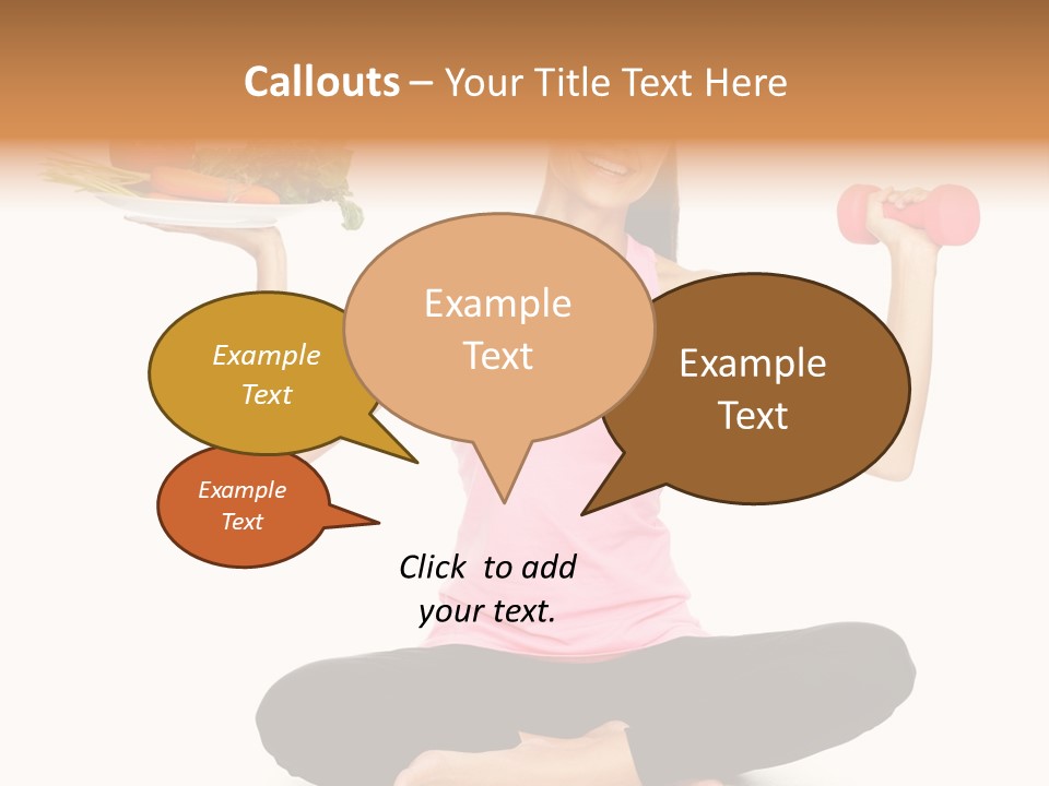 White Plate Happy PowerPoint Template