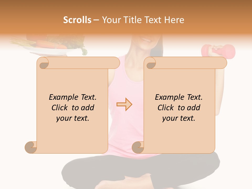 White Plate Happy PowerPoint Template