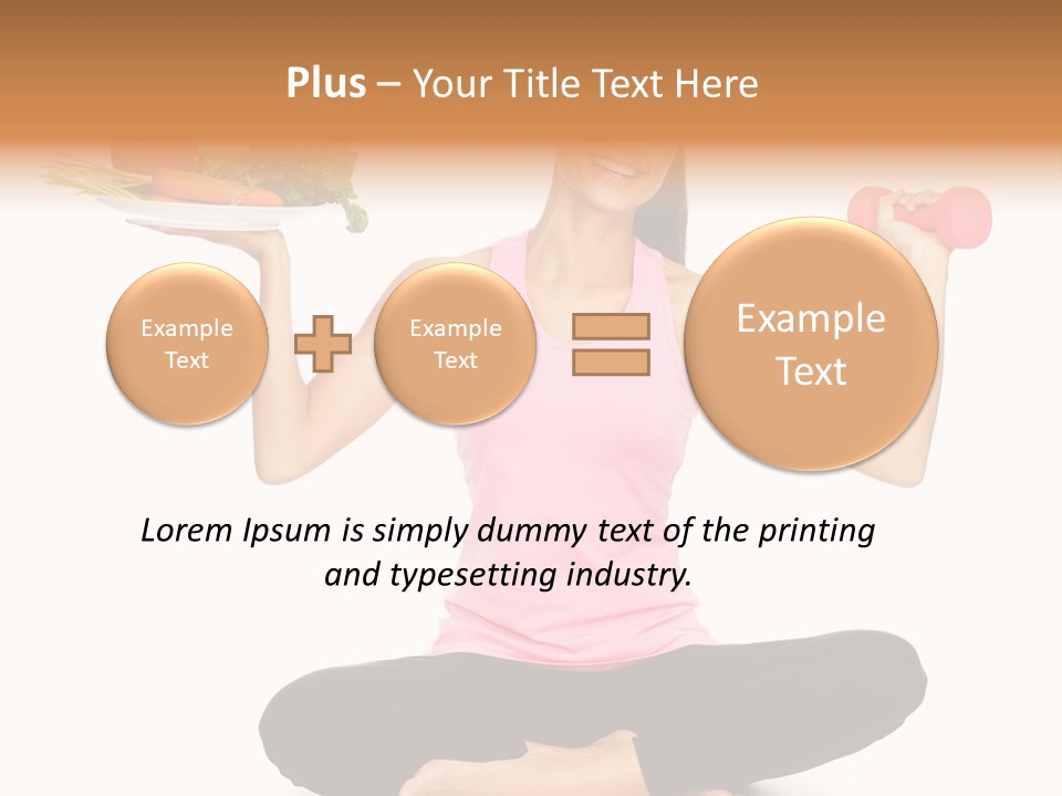 White Plate Happy PowerPoint Template