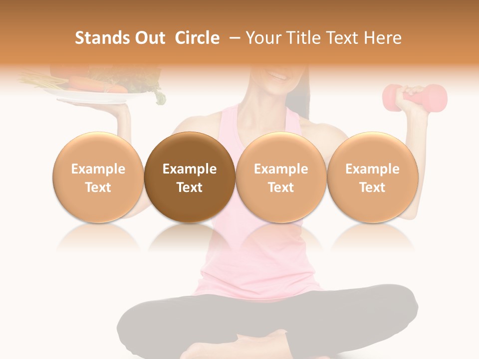 White Plate Happy PowerPoint Template