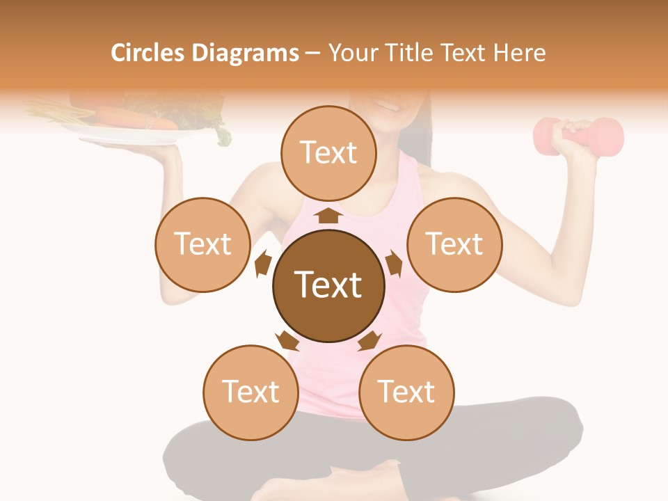 White Plate Happy PowerPoint Template