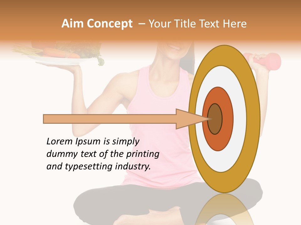 White Plate Happy PowerPoint Template