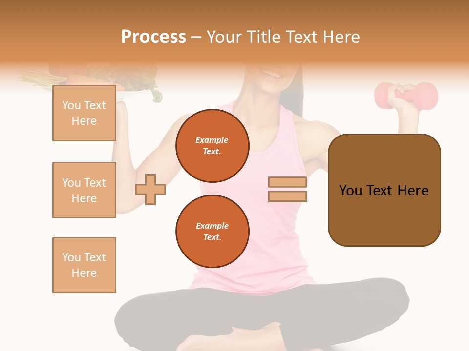 White Plate Happy PowerPoint Template