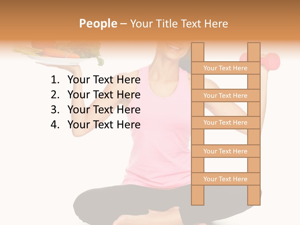 White Plate Happy PowerPoint Template