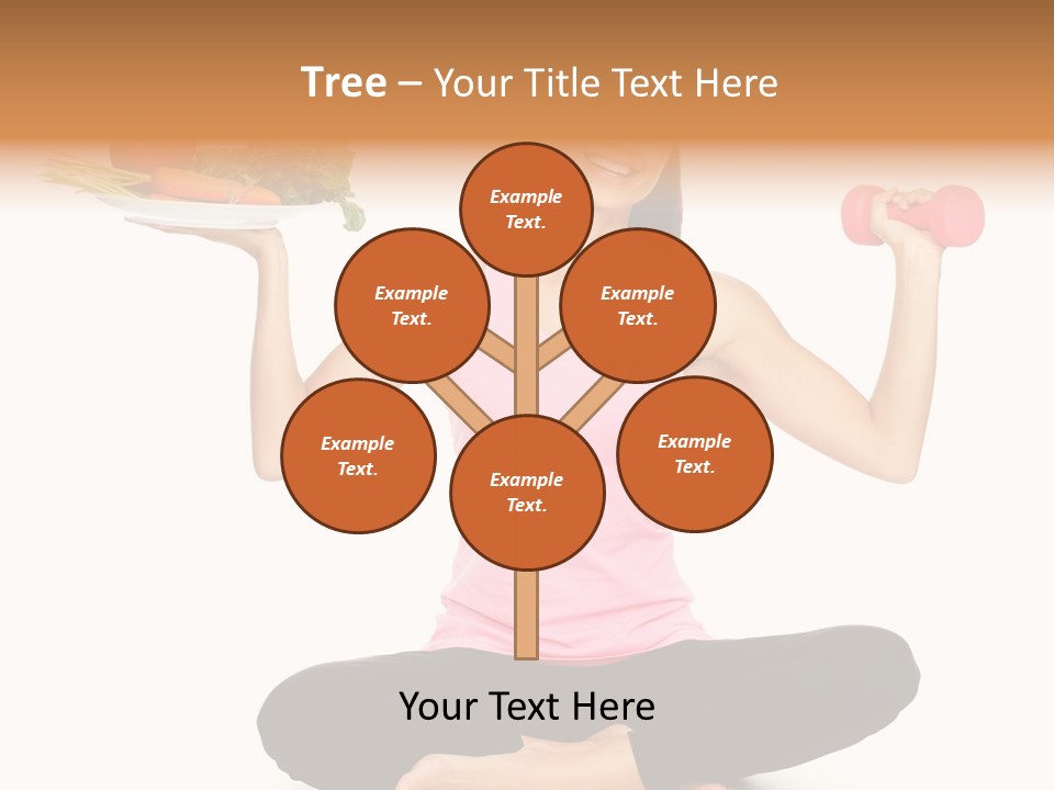 White Plate Happy PowerPoint Template