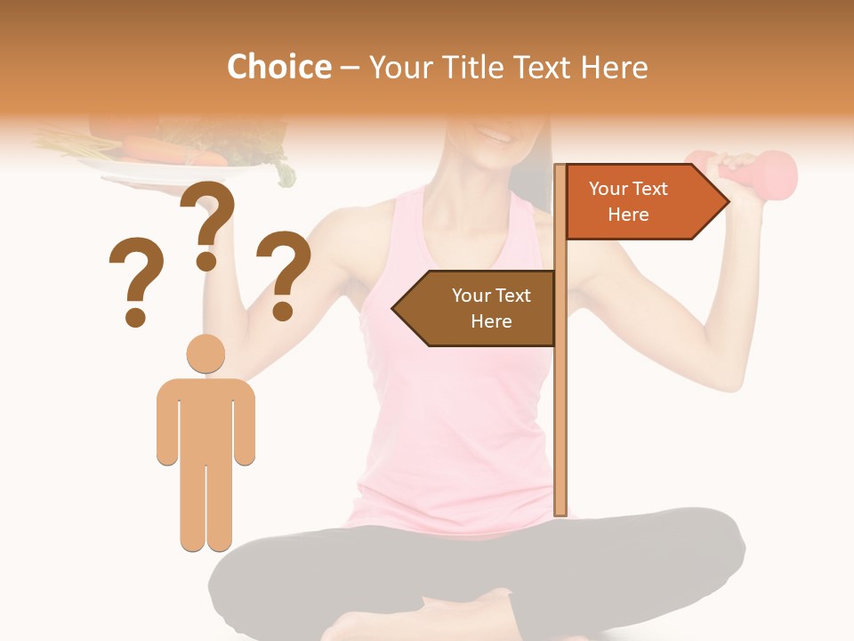 White Plate Happy PowerPoint Template