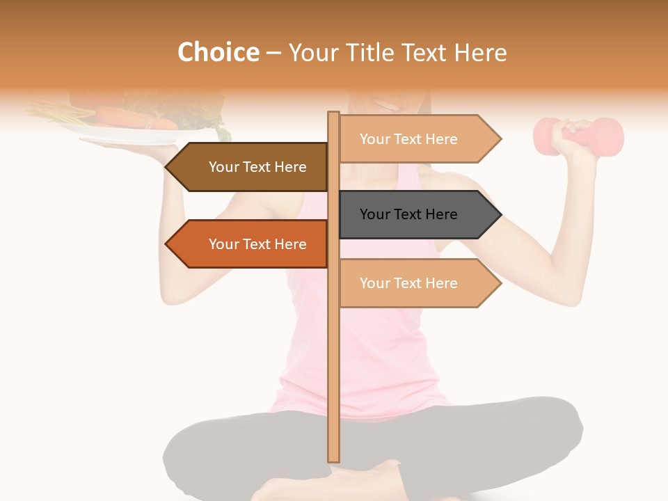 White Plate Happy PowerPoint Template