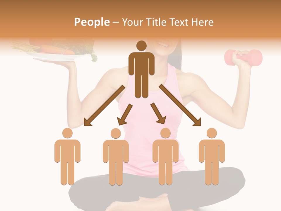 White Plate Happy PowerPoint Template