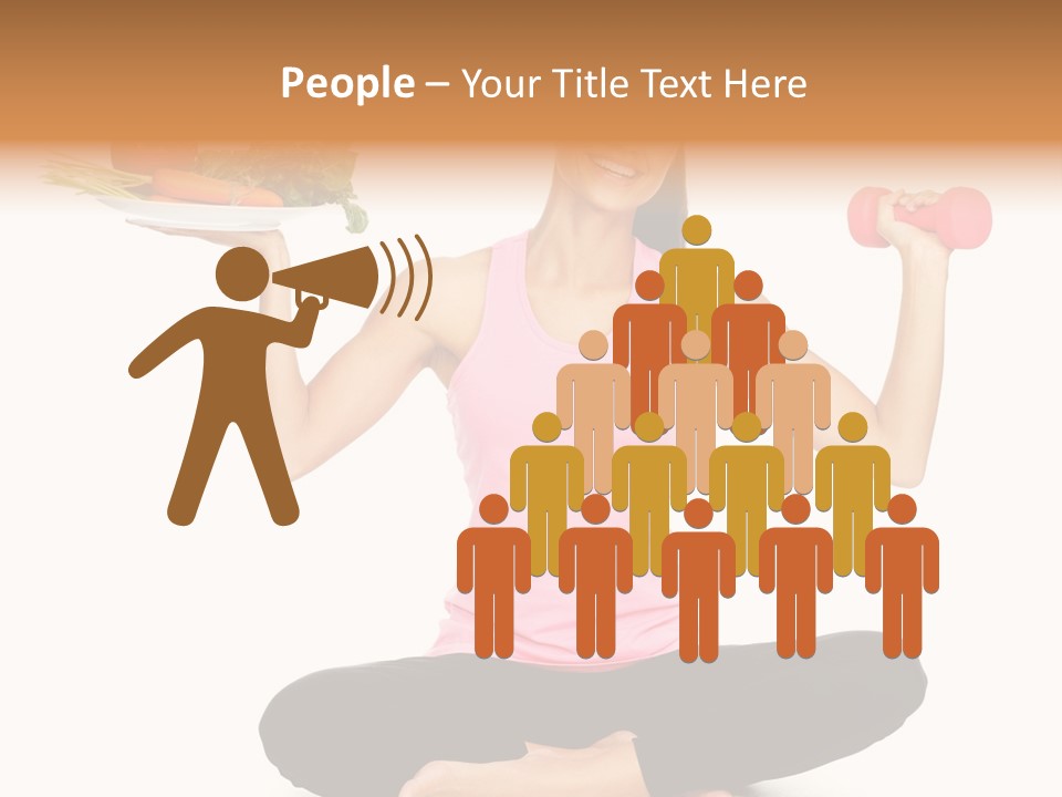 White Plate Happy PowerPoint Template