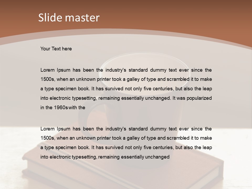 Wood Coffee Cup Weekend PowerPoint Template