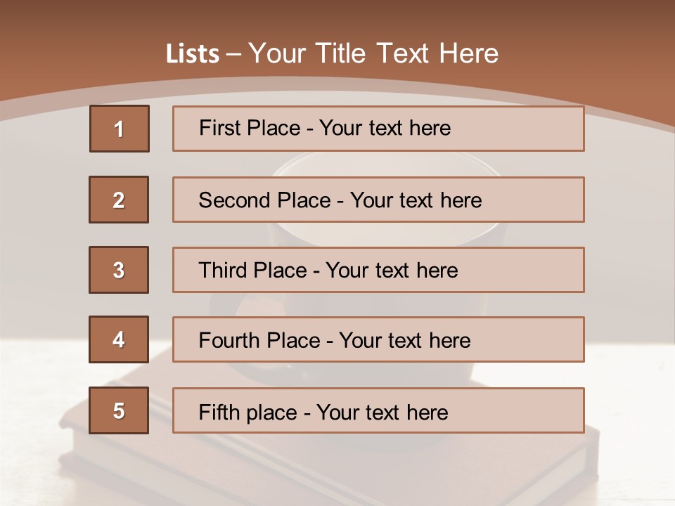 Wood Coffee Cup Weekend PowerPoint Template