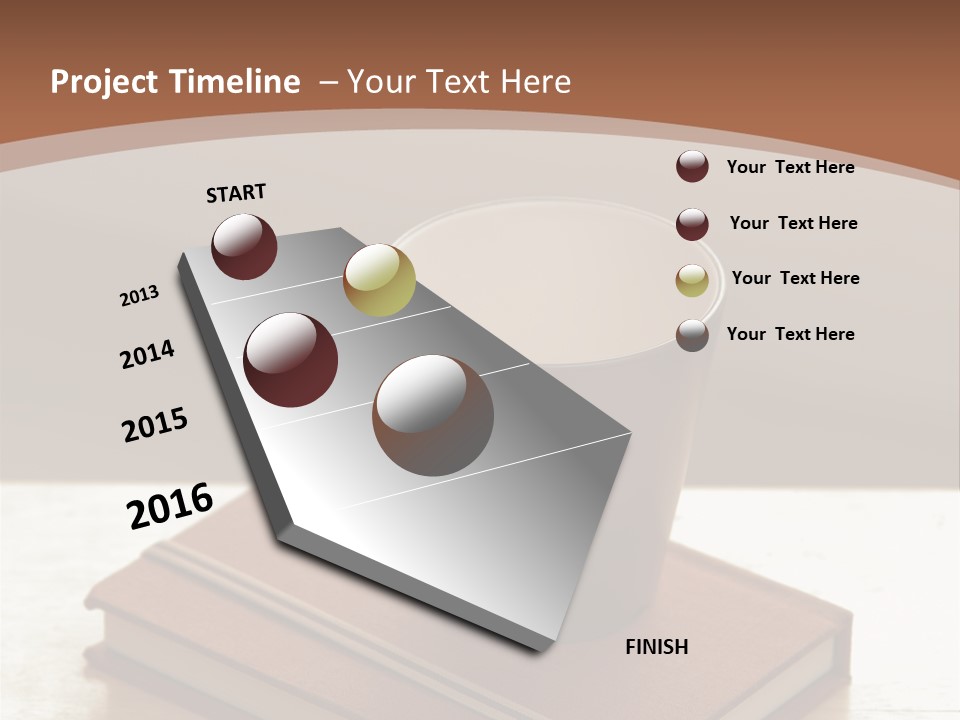 Wood Coffee Cup Weekend PowerPoint Template