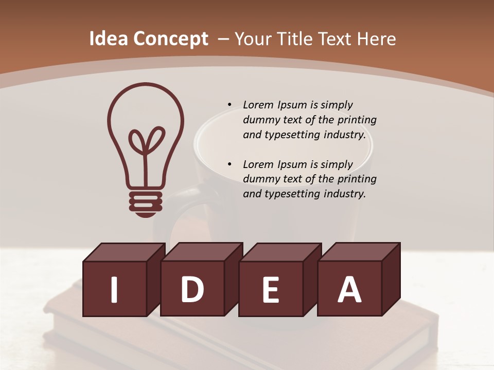 Wood Coffee Cup Weekend PowerPoint Template