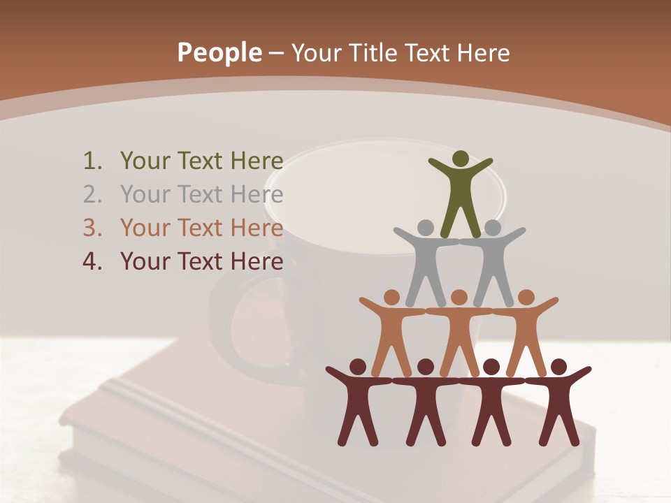 Wood Coffee Cup Weekend PowerPoint Template