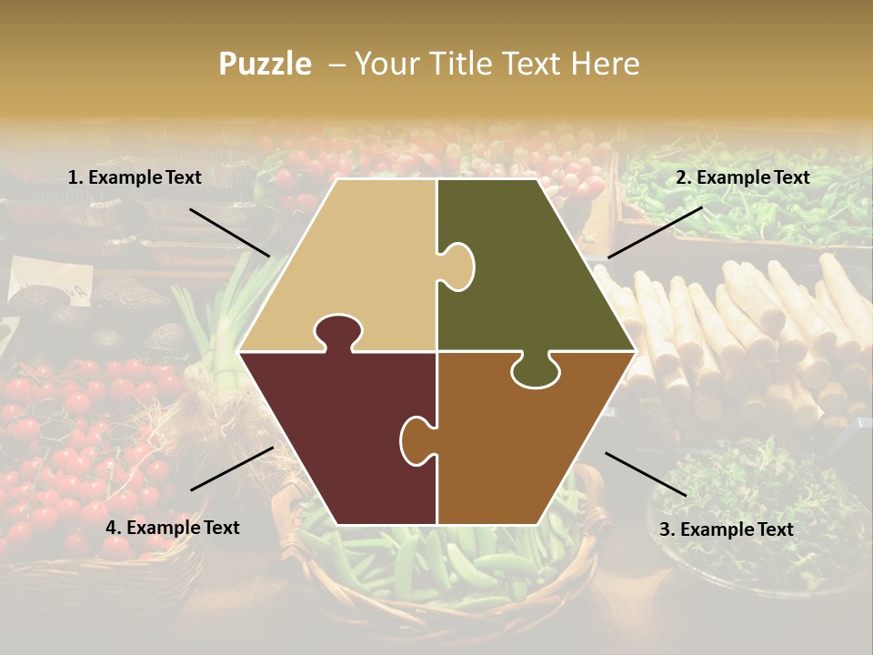 A Variety Of Vegetables Are On Display In Baskets PowerPoint Template