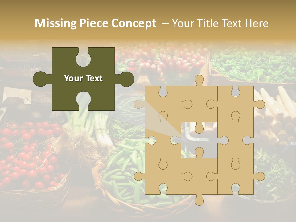 A Variety Of Vegetables Are On Display In Baskets PowerPoint Template