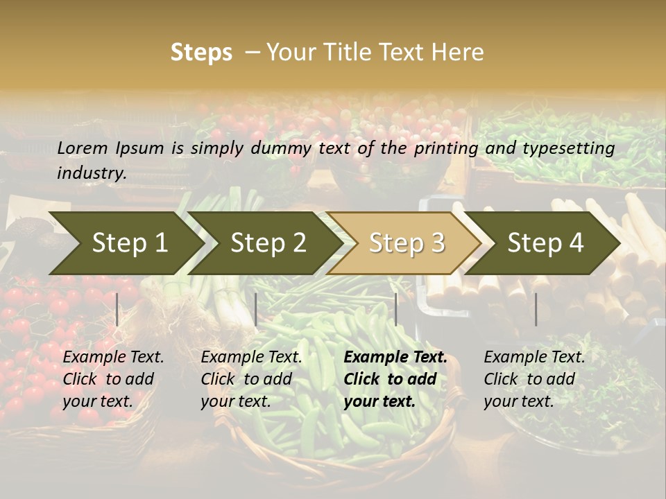 A Variety Of Vegetables Are On Display In Baskets PowerPoint Template