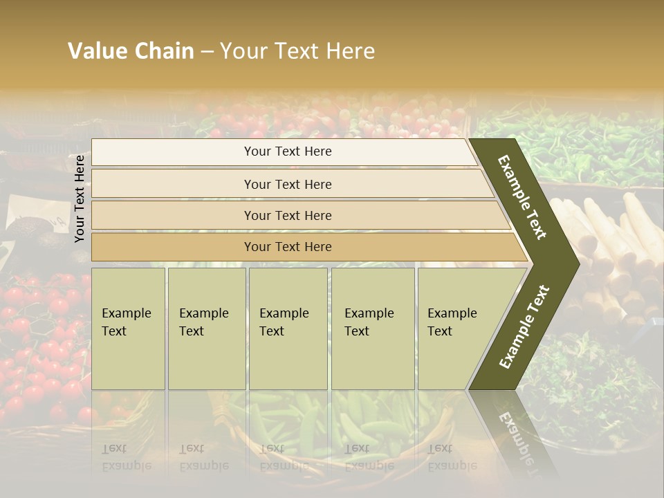 A Variety Of Vegetables Are On Display In Baskets PowerPoint Template