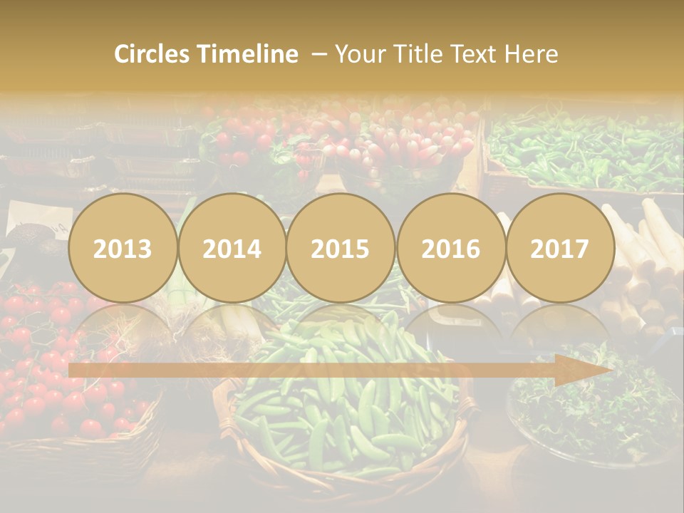 A Variety Of Vegetables Are On Display In Baskets PowerPoint Template