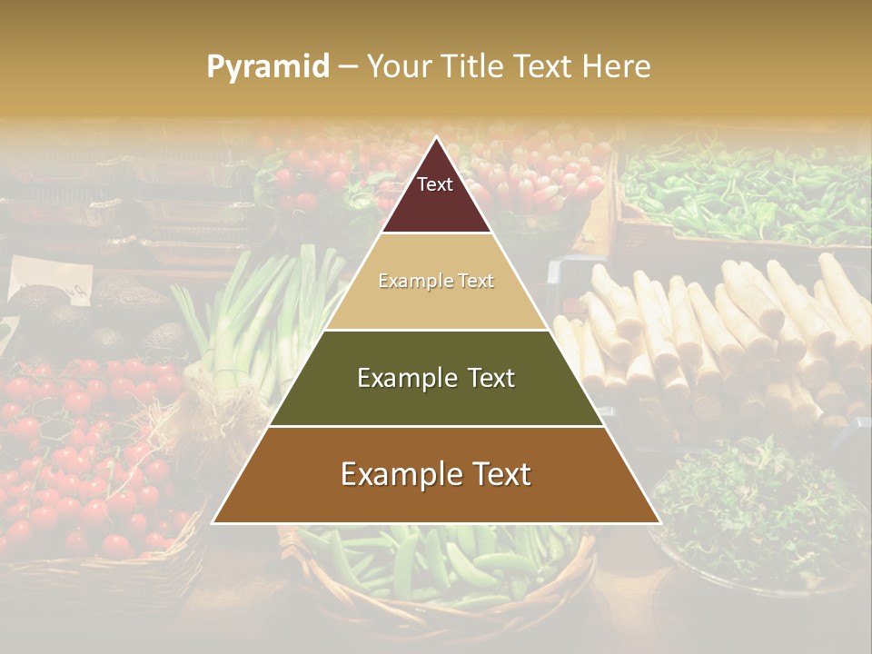 A Variety Of Vegetables Are On Display In Baskets PowerPoint Template