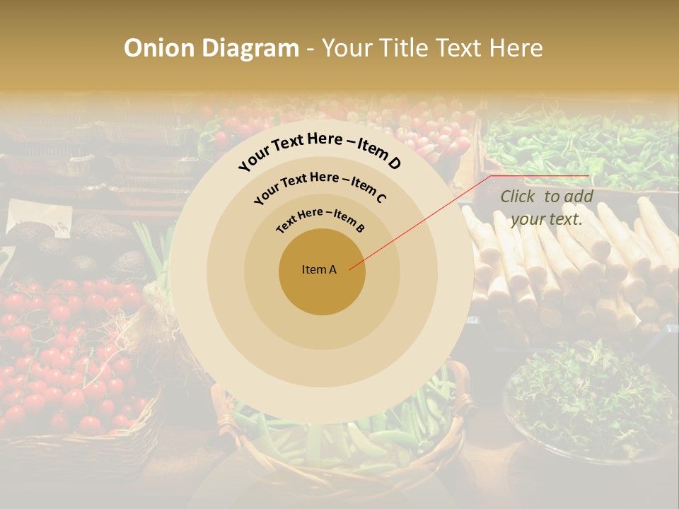A Variety Of Vegetables Are On Display In Baskets PowerPoint Template