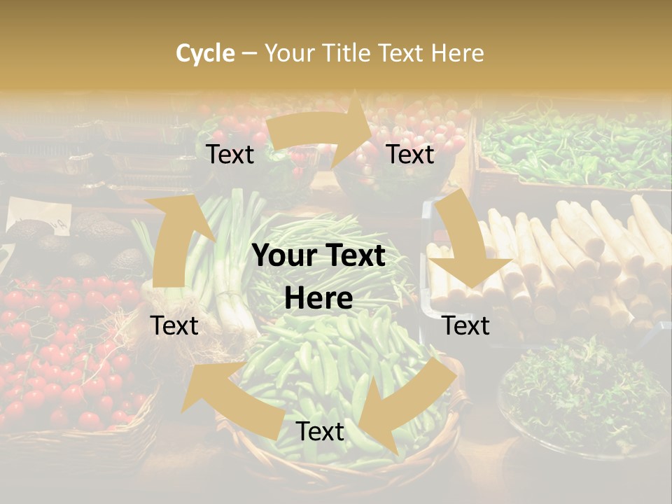 A Variety Of Vegetables Are On Display In Baskets PowerPoint Template