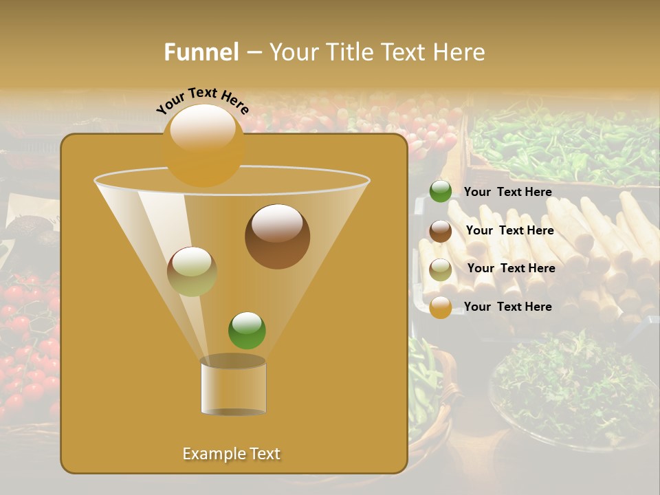 A Variety Of Vegetables Are On Display In Baskets PowerPoint Template
