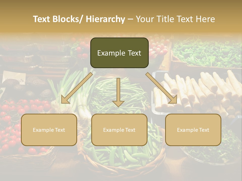 A Variety Of Vegetables Are On Display In Baskets PowerPoint Template