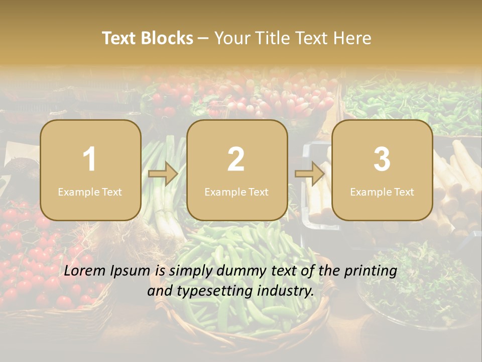 A Variety Of Vegetables Are On Display In Baskets PowerPoint Template