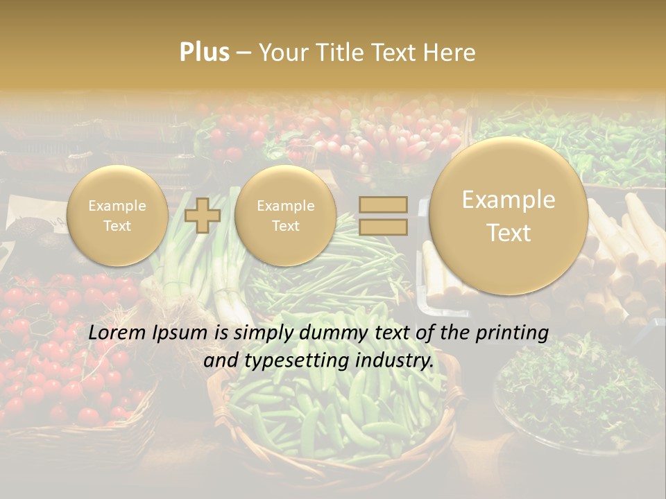A Variety Of Vegetables Are On Display In Baskets PowerPoint Template