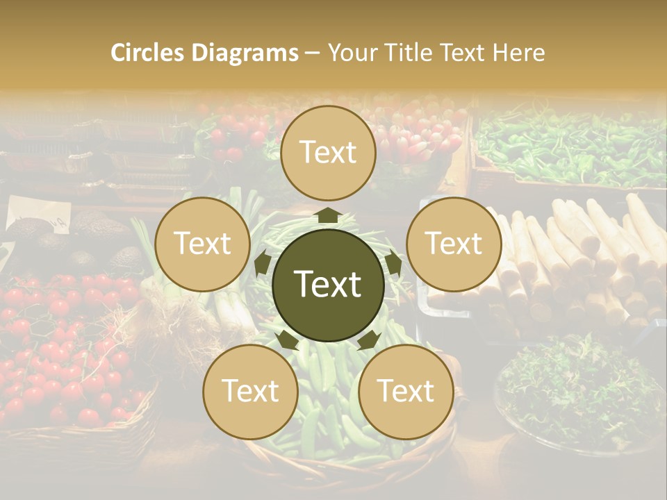 A Variety Of Vegetables Are On Display In Baskets PowerPoint Template