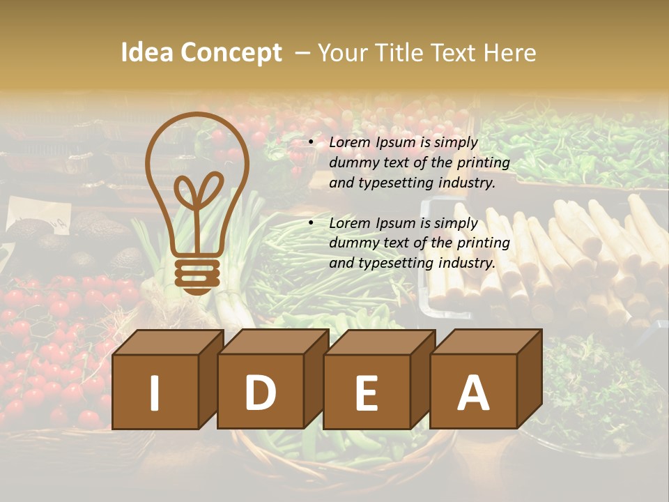 A Variety Of Vegetables Are On Display In Baskets PowerPoint Template