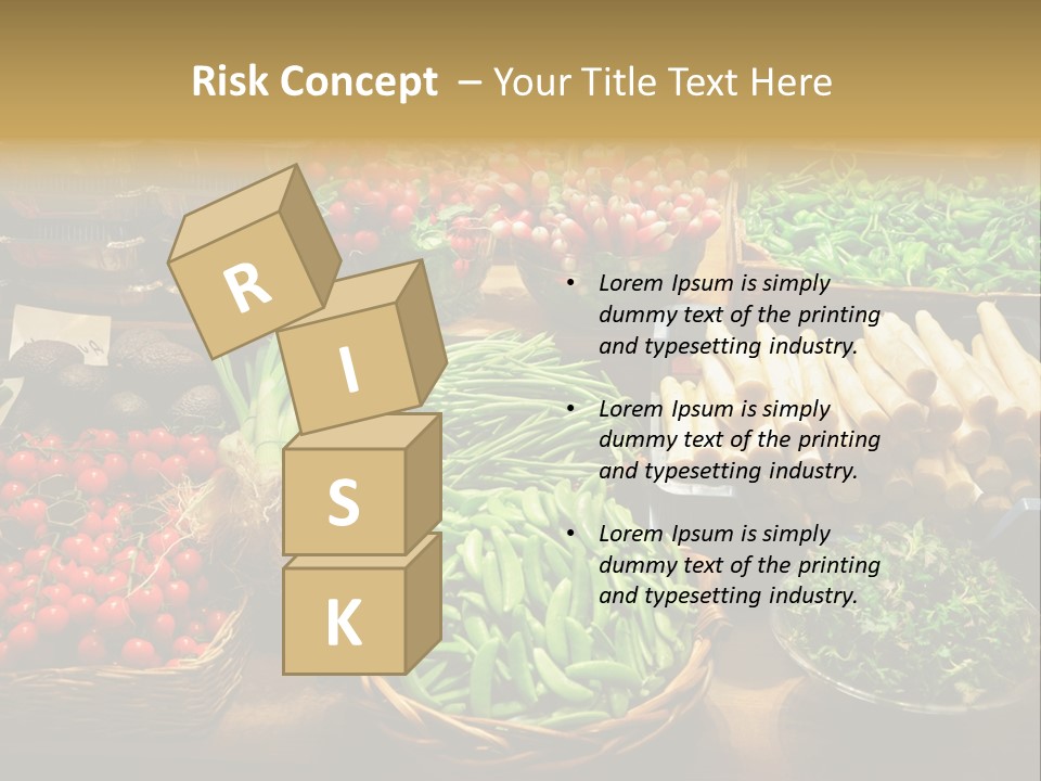 A Variety Of Vegetables Are On Display In Baskets PowerPoint Template