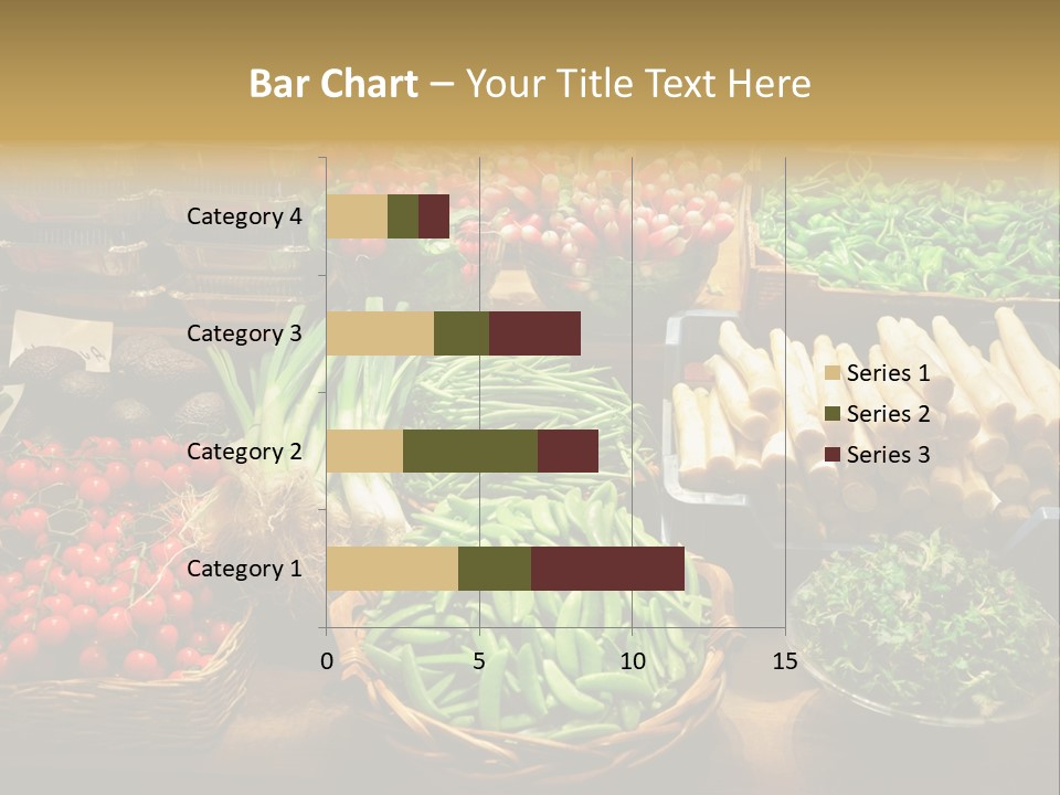 A Variety Of Vegetables Are On Display In Baskets PowerPoint Template