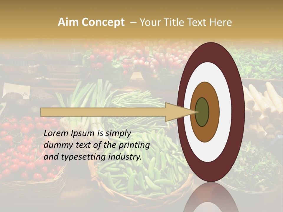 A Variety Of Vegetables Are On Display In Baskets PowerPoint Template