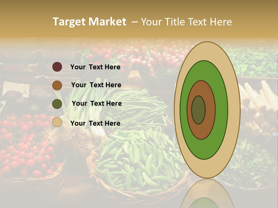 A Variety Of Vegetables Are On Display In Baskets PowerPoint Template