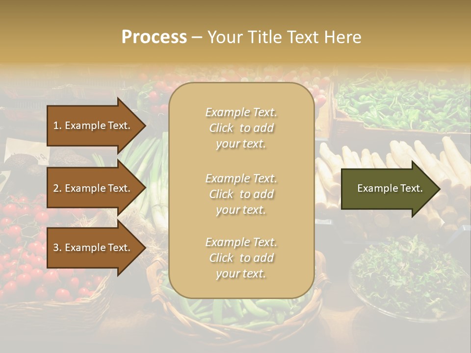 A Variety Of Vegetables Are On Display In Baskets PowerPoint Template