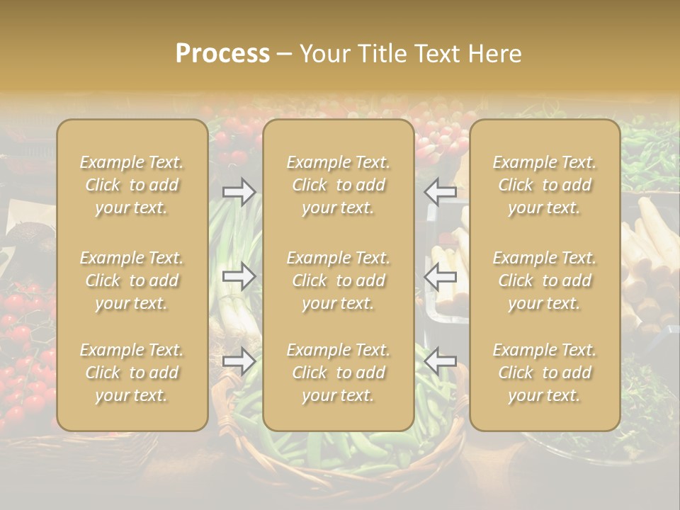 A Variety Of Vegetables Are On Display In Baskets PowerPoint Template