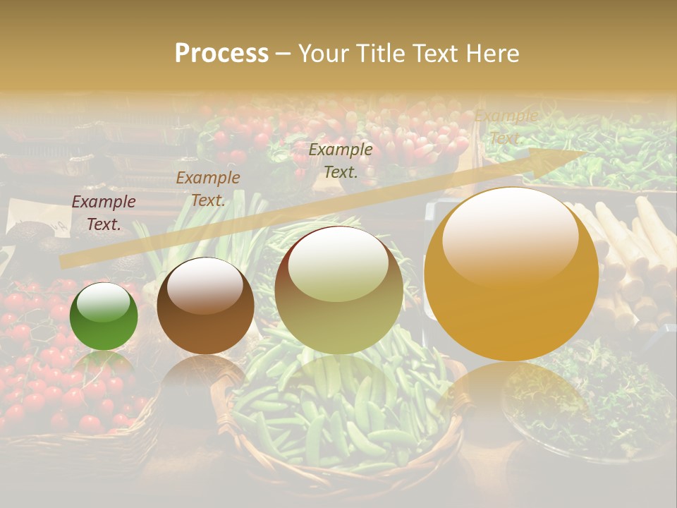 A Variety Of Vegetables Are On Display In Baskets PowerPoint Template