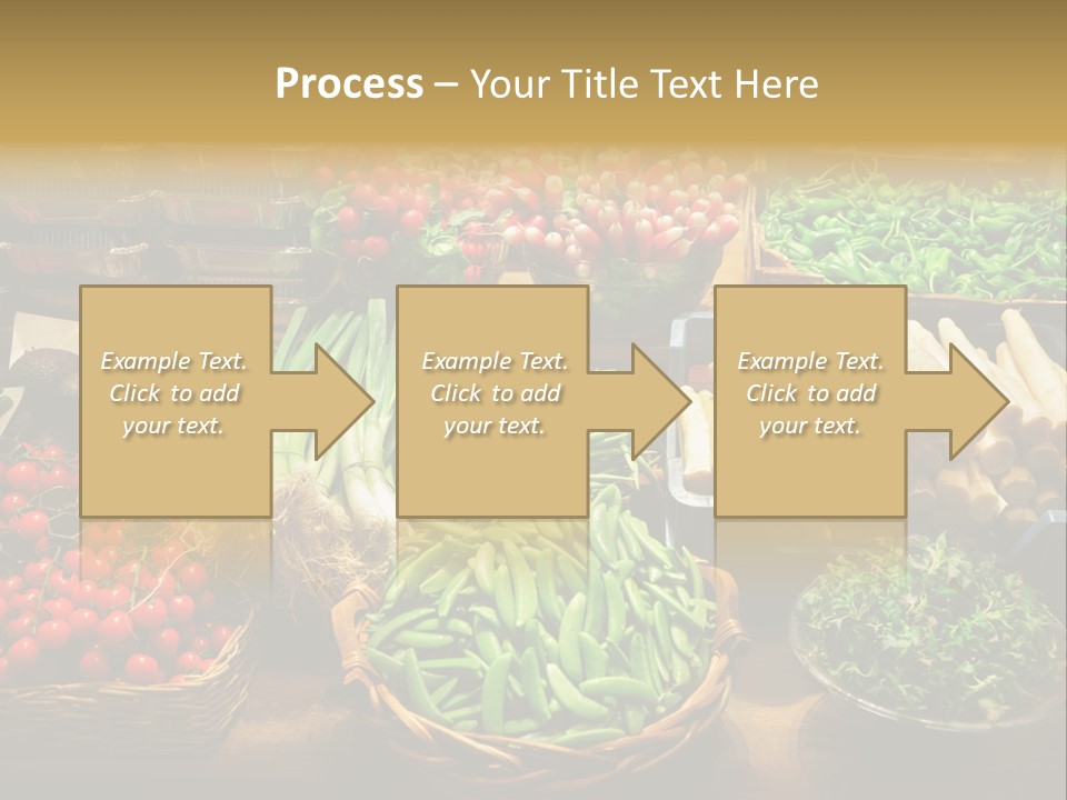 A Variety Of Vegetables Are On Display In Baskets PowerPoint Template