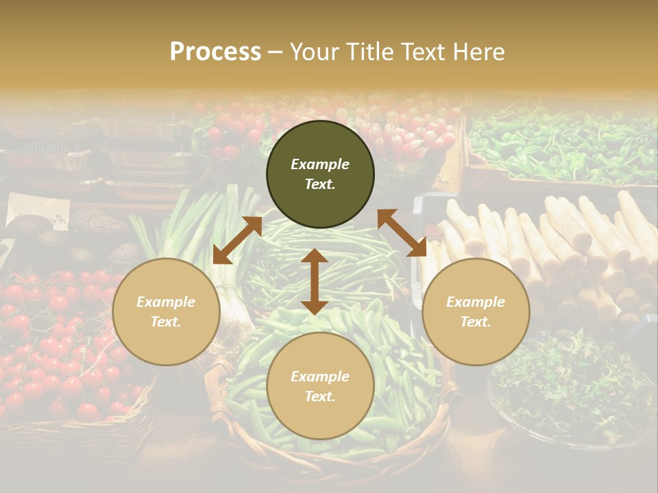 A Variety Of Vegetables Are On Display In Baskets PowerPoint Template