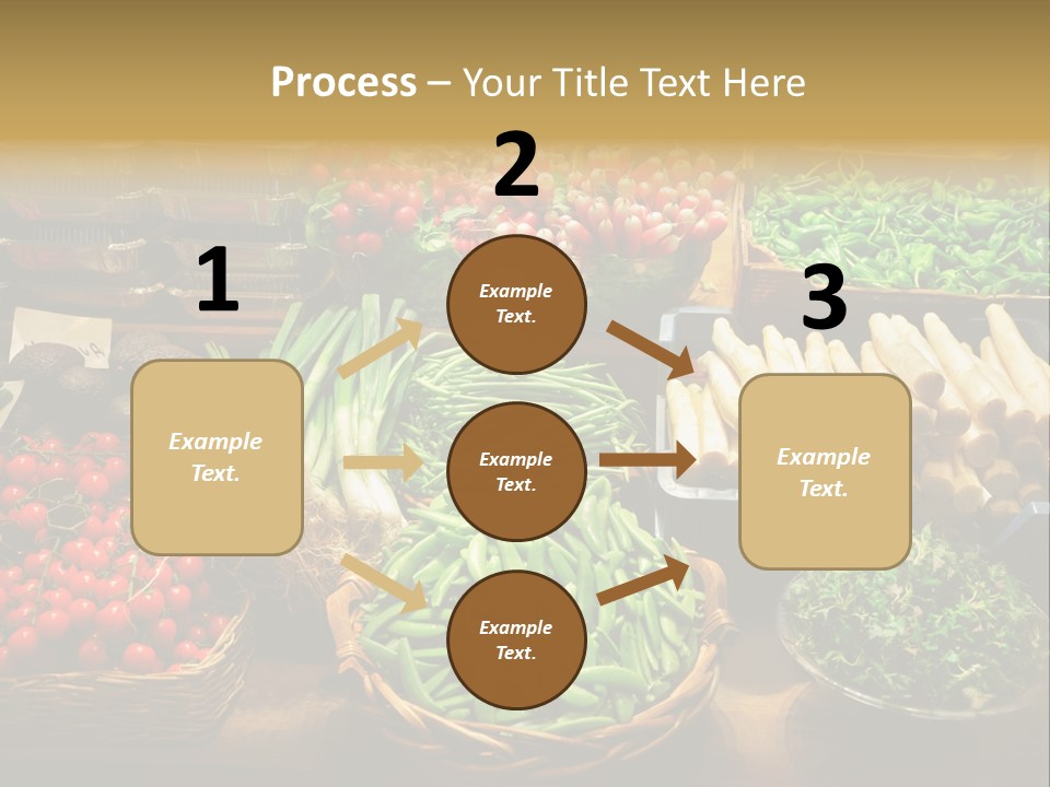 A Variety Of Vegetables Are On Display In Baskets PowerPoint Template