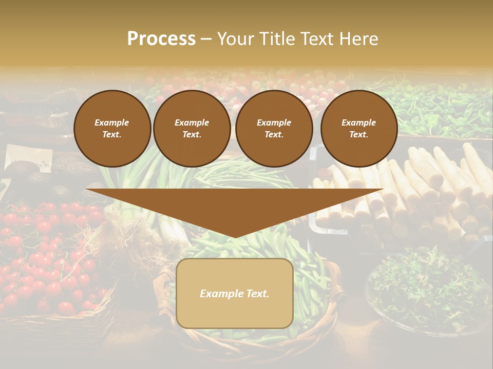 A Variety Of Vegetables Are On Display In Baskets PowerPoint Template