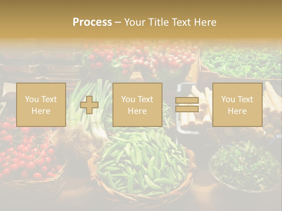 A Variety Of Vegetables Are On Display In Baskets PowerPoint Template