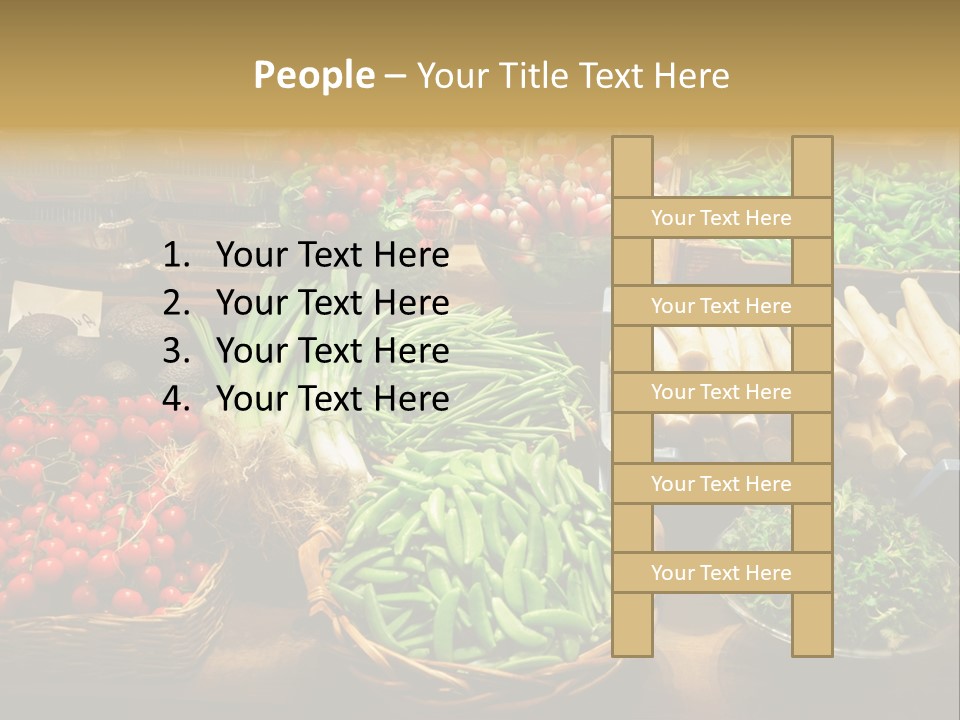 A Variety Of Vegetables Are On Display In Baskets PowerPoint Template