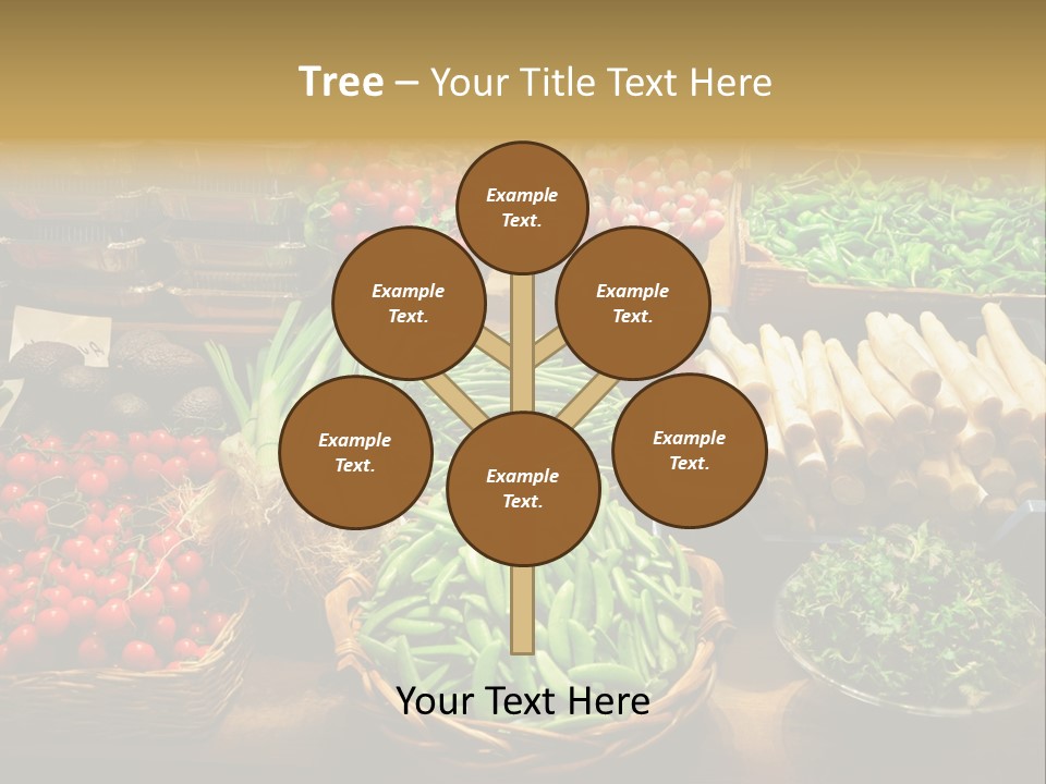 A Variety Of Vegetables Are On Display In Baskets PowerPoint Template